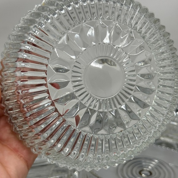 Vintage Kromex Lazy Susan Serving Tray 4 Glass Dividers Dip Container W Lid MCM - Picture 10 of 12